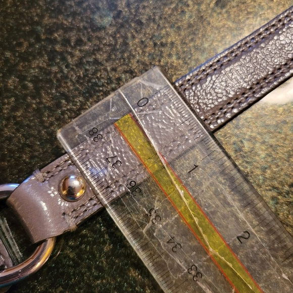 COACH DARK GRAY LEATHER REPLACEMENT SHOULDER STRAP & HANGTAG - Picture 4 of 16